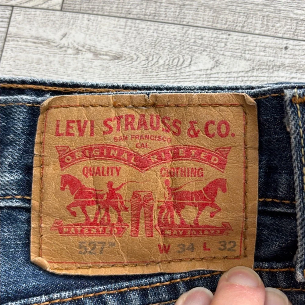 Levi’s 527 Jeans‎ Bootcut Mens 34 x 32 Distressed